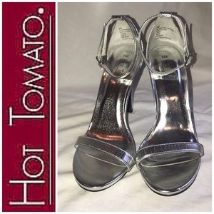 🌸HP🌸 Hot Tomato Larisa Silver Heels